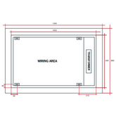Backlit Rectangular Thermogroup Mirror Without Border Cool Includes Thermogroup Mirror Demister - 1200x800x45mm 103Watts